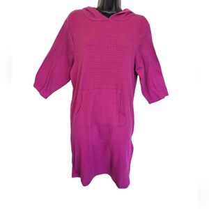Butterflies & Rainbows Knit Thermal Hooded‎ Dress sz 2X